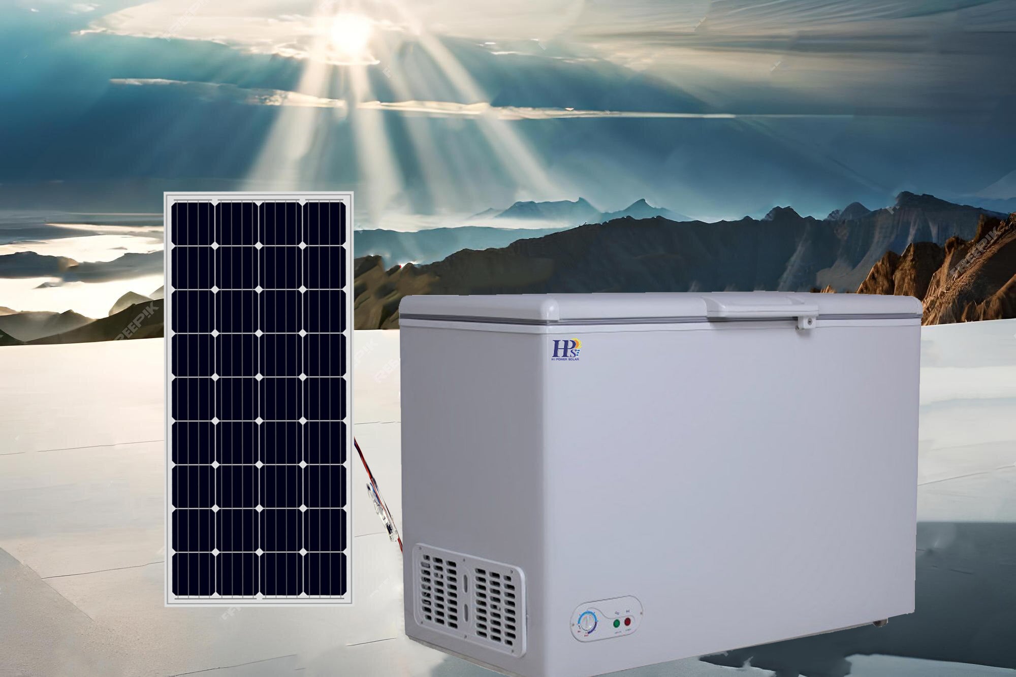 Solar Deep Freezer Single Door 12 cubic feet, 280L  Model No: SD-1266